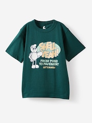 Cotton On Green Jonny Short Sleeve Back Graphic Print T-Shirt - Image 1 of 2