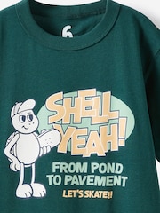 Cotton On Green Jonny Short Sleeve Back Graphic Print T-Shirt - Image 2 of 2