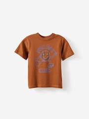 啡紅色 - Cotton On Jonny Short Sleeve Back Graphic Print T-Shirt - 圖片 1/3