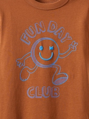 啡紅色 - Cotton On Jonny Short Sleeve Back Graphic Print T-Shirt - 圖片 2/3