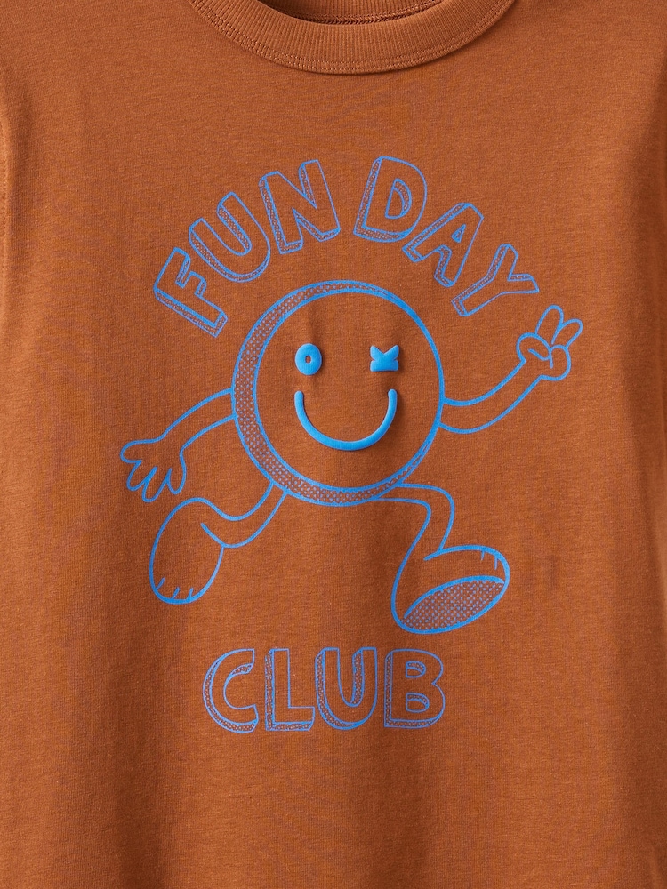 啡紅色 - Cotton On Jonny Short Sleeve Back Graphic Print T-Shirt - 圖片 2/3