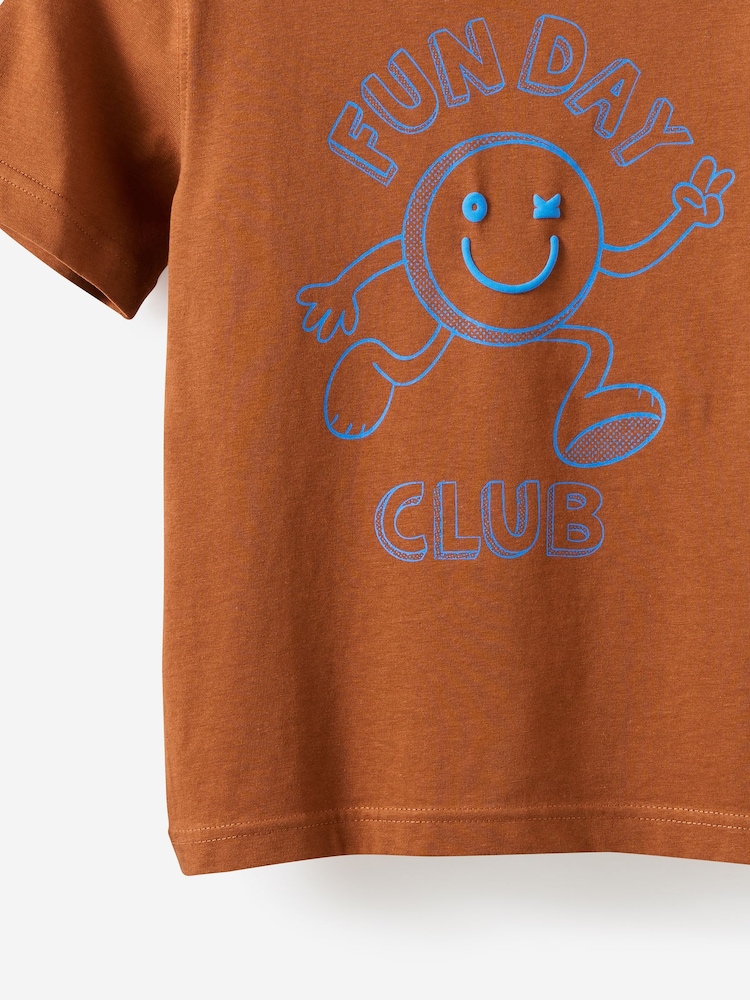 啡紅色 - Cotton On Jonny Short Sleeve Back Graphic Print T-Shirt - 圖片 3/3