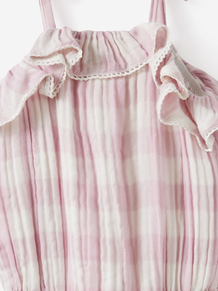 Cotton On Purple Woven Sleeveless Ruffle Playsuit - Image 2 of 3 Cotton On Purple Woven Sleeveless Ruffle Playsuit - Image 2 of 3