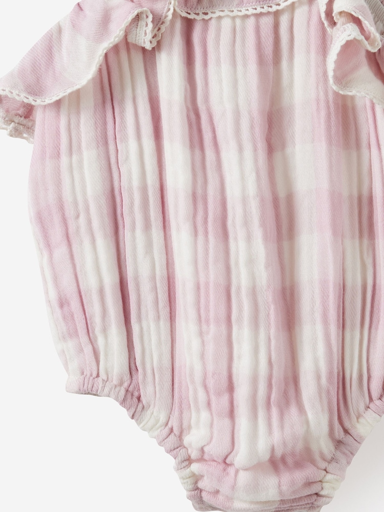 Cotton On Purple Woven Sleeveless Ruffle Playsuit - Image 3 of 3 Cotton On Purple Woven Sleeveless Ruffle Playsuit - Image 3 of 3