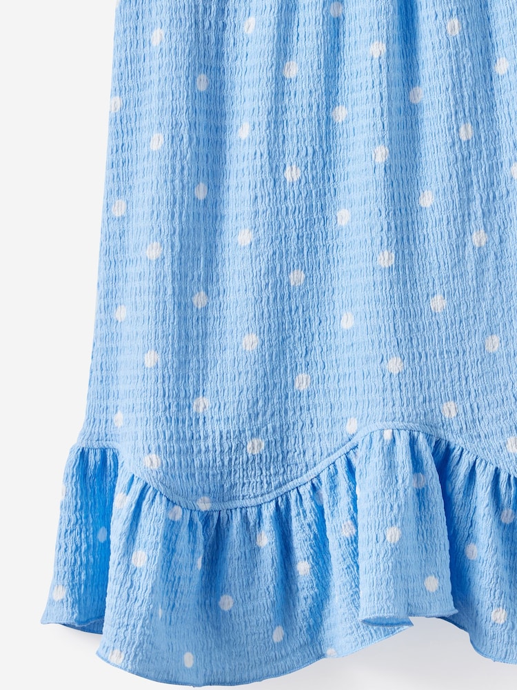 Cotton On Blue Hazel Scalloped Sleeveless Dress - Image 3 of 3