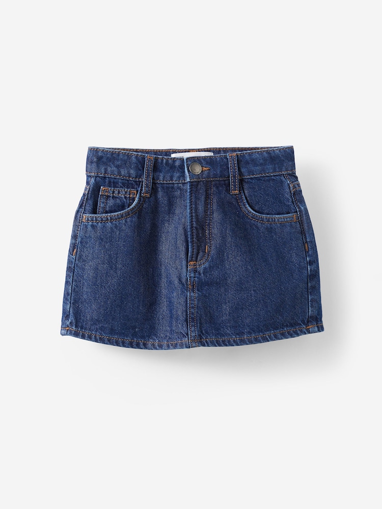 Cotton On Mermaid Midnight Blue Alayna Aline Denim Skort - Image 1 of 3