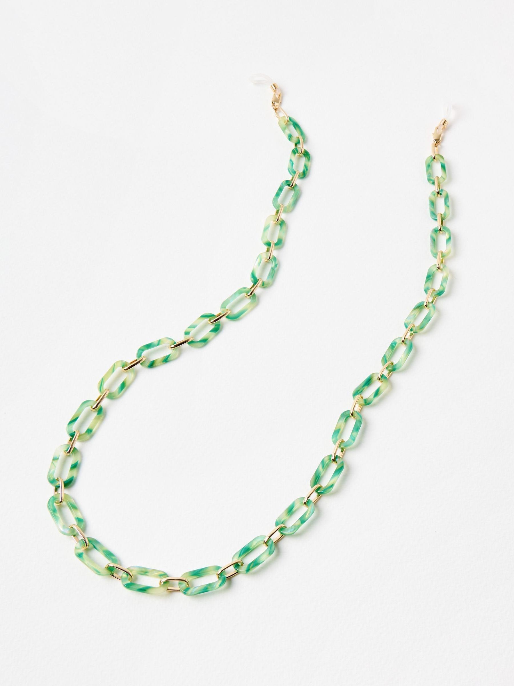 Buy Oliver Bonas Green Adela Shimmer Resin & Gold Tone Glasses