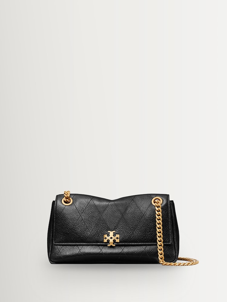 Tory Burch Black Charlie Quilted Small Shoulder Bag - Image 1 of 1 Tory Burch Black Charlie Quilted Small Shoulder Bag - Image 1 of 1