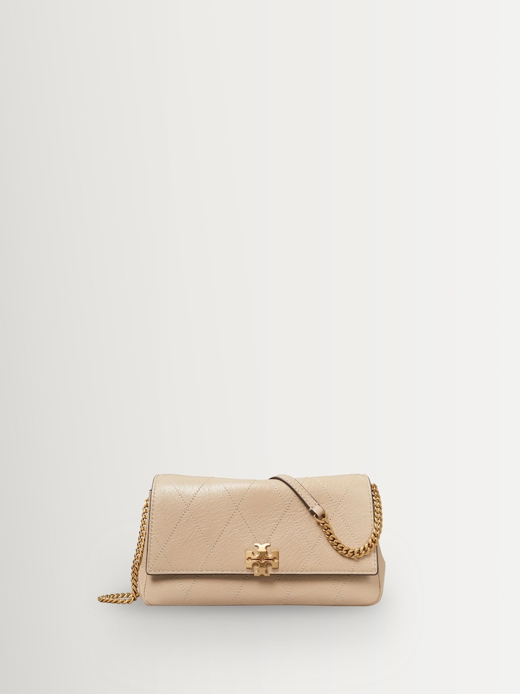 Tory Burch Cream Charlie Quilted Chain Wallet - Image 1 of 5 Tory Burch Cream Charlie Quilted Chain Wallet - Image 1 of 5
