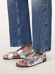 AllSaints Metallic Staffa Sandals - Image 1 of 6