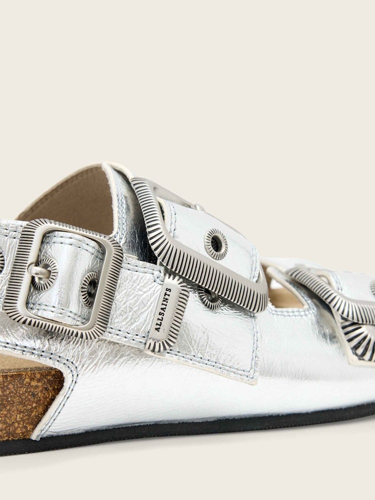 AllSaints Metallic Staffa Sandals - Image 6 of 6
