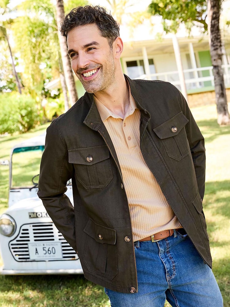 Cotton Traders Green Cotton Cargo Jacket - Image 2 of 4