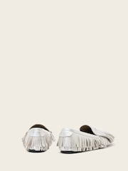 AllSaints Metallic Sandy Fringe Loafers - Image 5 of 7