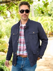 Cotton Traders Blue Cotton Cargo Jacket - Image 1 of 3
