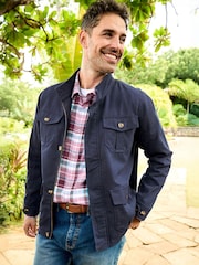 Cotton Traders Blue Cotton Cargo Jacket - Image 2 of 3