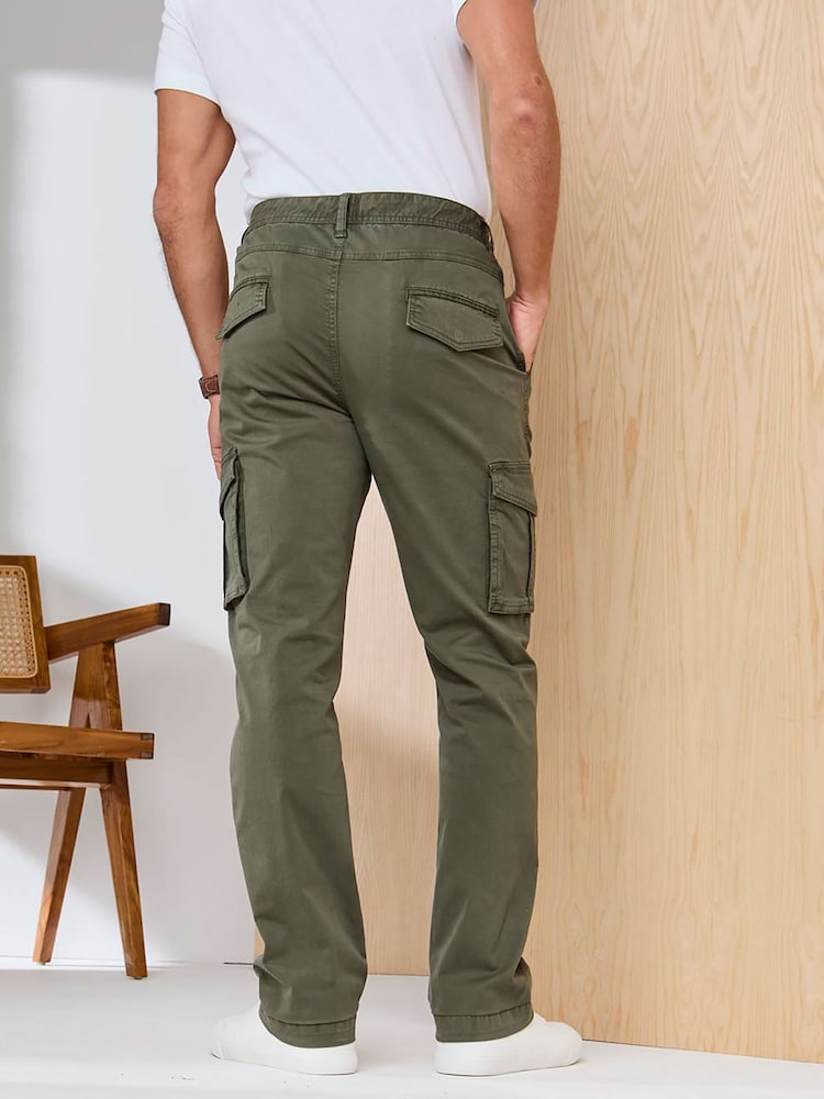 Cotton Traders Green Signature Stretch Cargo Trousers - Image 4 of 4