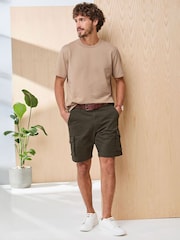Cotton Traders Green Signature Stretch Cargo Shorts - Image 1 of 4