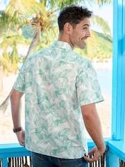 Cotton Traders Green Short Sleeve Summer Print Soft Touch Shirt - Image 2 of 3
