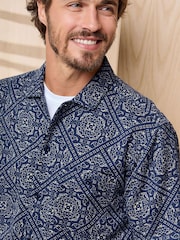 Cotton Traders Blue Signature Short Sleeve Casual Cotton Shirt - Image 4 of 4