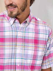 Cotton Traders Pink Signature Short Sleeve Oxford Shirt - Image 3 of 3