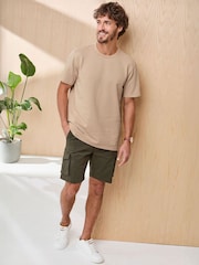 Cotton Traders Brown Signature Seersucker T-Shirt - Image 2 of 4