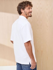 Cotton Traders White Signature Short Sleeve Casual Cotton Shirt - Image 3 of 4
