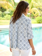 Cotton Traders White Short Sleeve Printed Shirt - Image 2 of 4