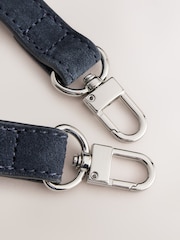 Navy Suede Charm Hand Held Bag - Image 5 of 6