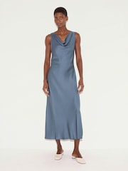 Jigsaw Satin Cowl Neck Bias Dress - Image 1 of 5