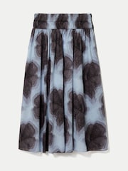 Jigsaw Blue Tiger Orchid Ruched Skirt - Image 4 of 4
