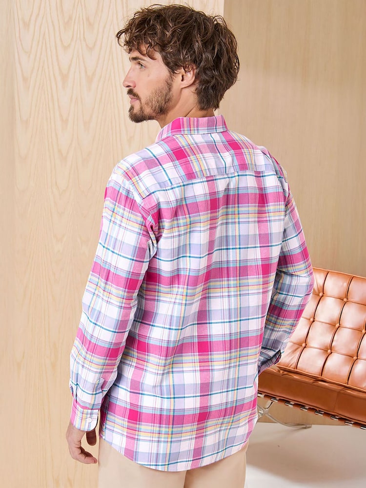 Cotton Traders Pink Signature Long Sleeve Oxford Shirt - Image 3 of 3