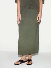 Jigsaw Green Linen Silk Pocket Skirt - Image 1 of 4