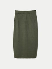 Jigsaw Green Linen Silk Pocket Skirt - Image 4 of 4