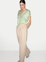 Jigsaw חולצת סאטן עבה עם קפל בחזית - תמונה 3 מתוך 4