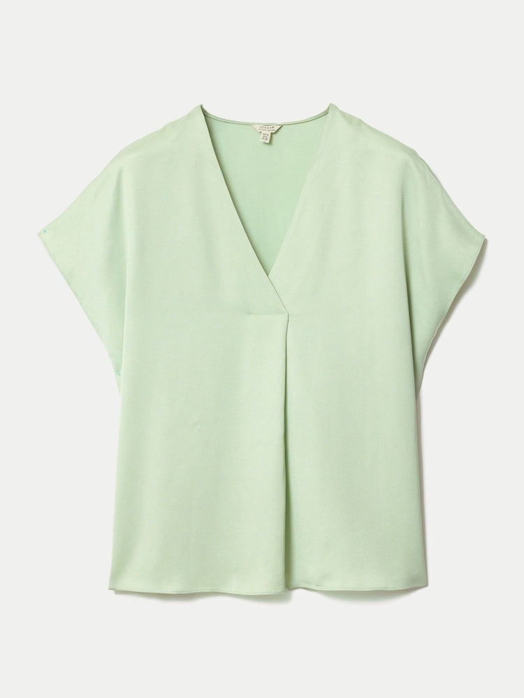 Jigsaw חולצת סאטן עבה עם קפל בחזית - תמונה 4 מתוך 4