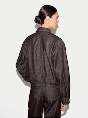 Jigsaw Brown Isla Denim Cropped Jacket - Image 2 of 7