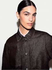 Jigsaw Brown Isla Denim Cropped Jacket - Image 5 of 7