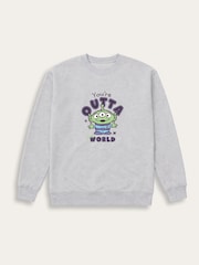 Brand Threads Grey Toy Story Graphic Alien Sweatshirt - Image 4 of 5