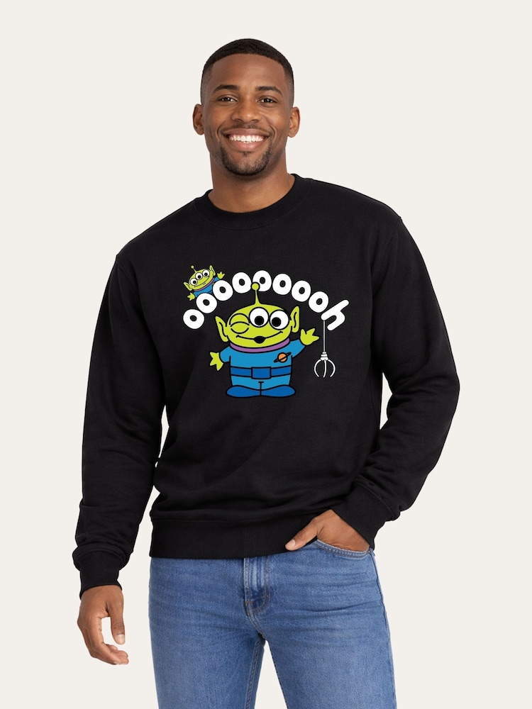 Brand Threads Black Toy Story Graphic Alien Sweatshirt - Image 1 of 5