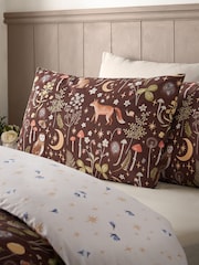 Catherine Lansfield Chocolate Enchanted Twilight Animals Duvet Cover and Pillowcase Set - Image 3 of 4
