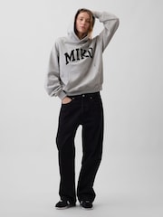 Gap Grey Young Miko Heavyweight Logo Hoodie - Image 6 of 6