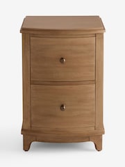 Mid Natural Madeline Solid Mango Wood 2 Drawer Bedside Table - Image 5 of 7