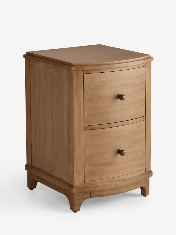 Mid Natural Madeline Solid Mango Wood 2 Drawer Bedside Table - Image 7 of 7 Mid Natural Madeline Solid Mango Wood 2 Drawer Bedside Table - Image 7 of 7