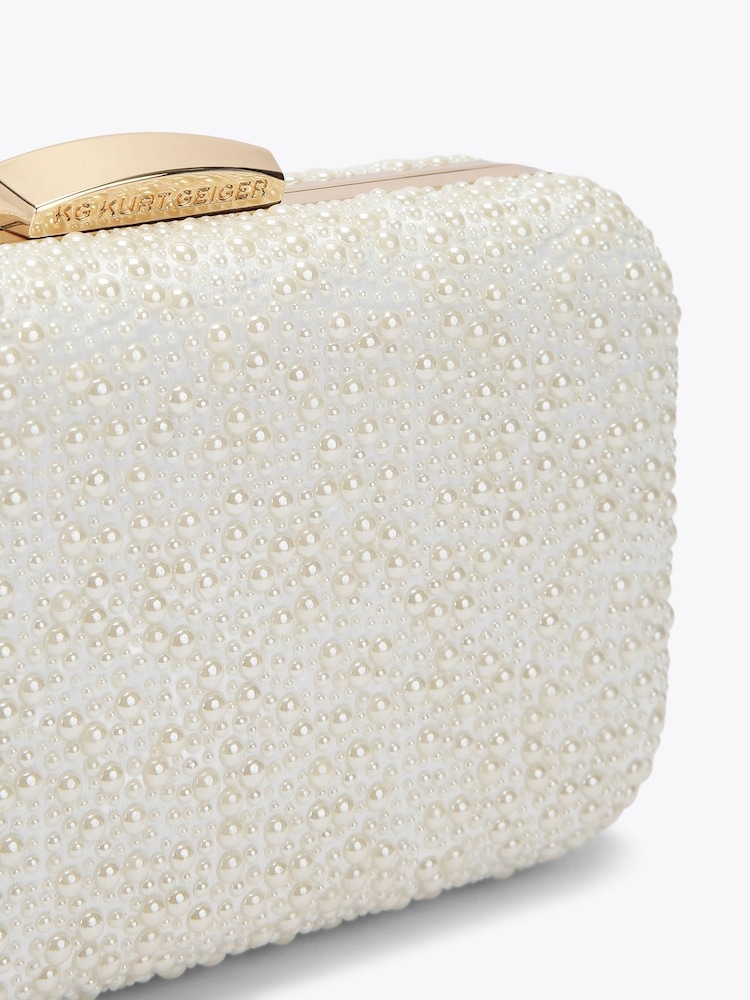 KG Kurt Geiger White Clutch Fleur Box Bag - Image 5 of 5