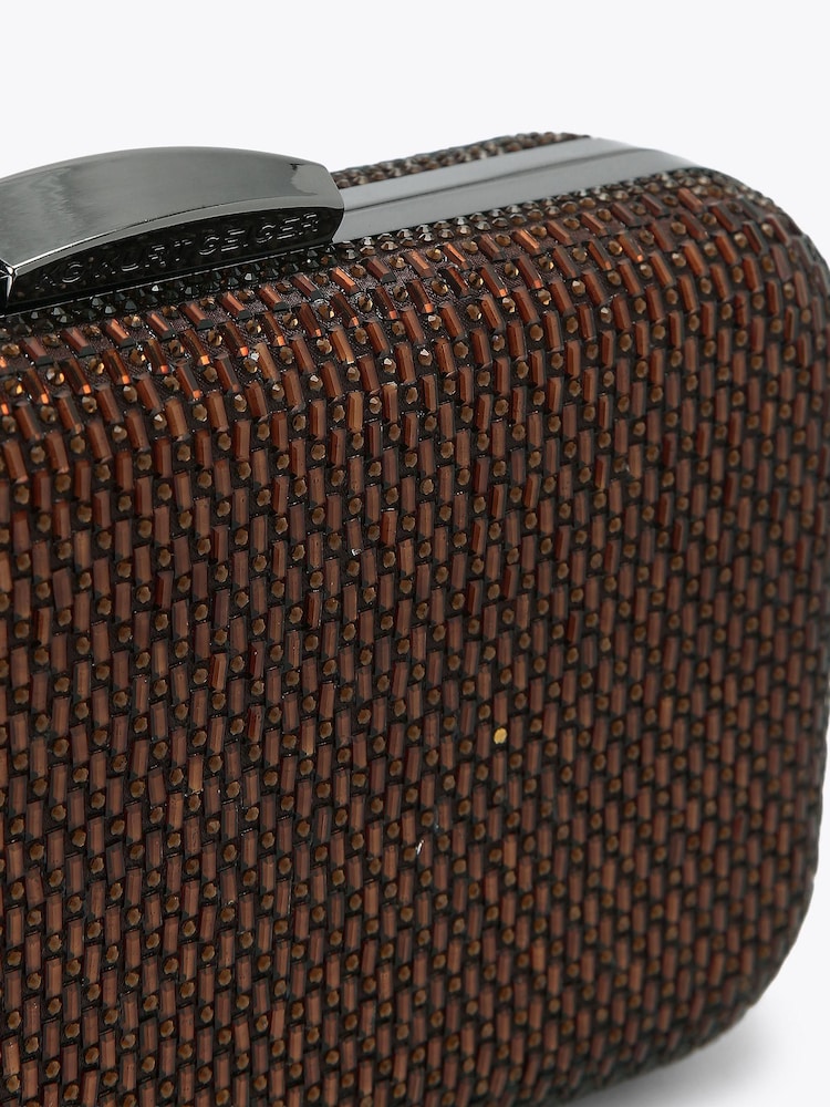 KG Kurt Geiger Brown Clutch Fleur Box Bag - Image 5 of 5
