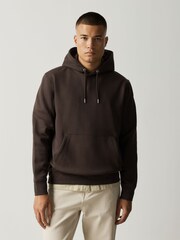 Brown Regular Fit Cotton Rich Hoodie - Image 1 of 8