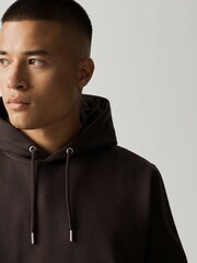 Brown Regular Fit Cotton Rich Hoodie - Image 4 of 8