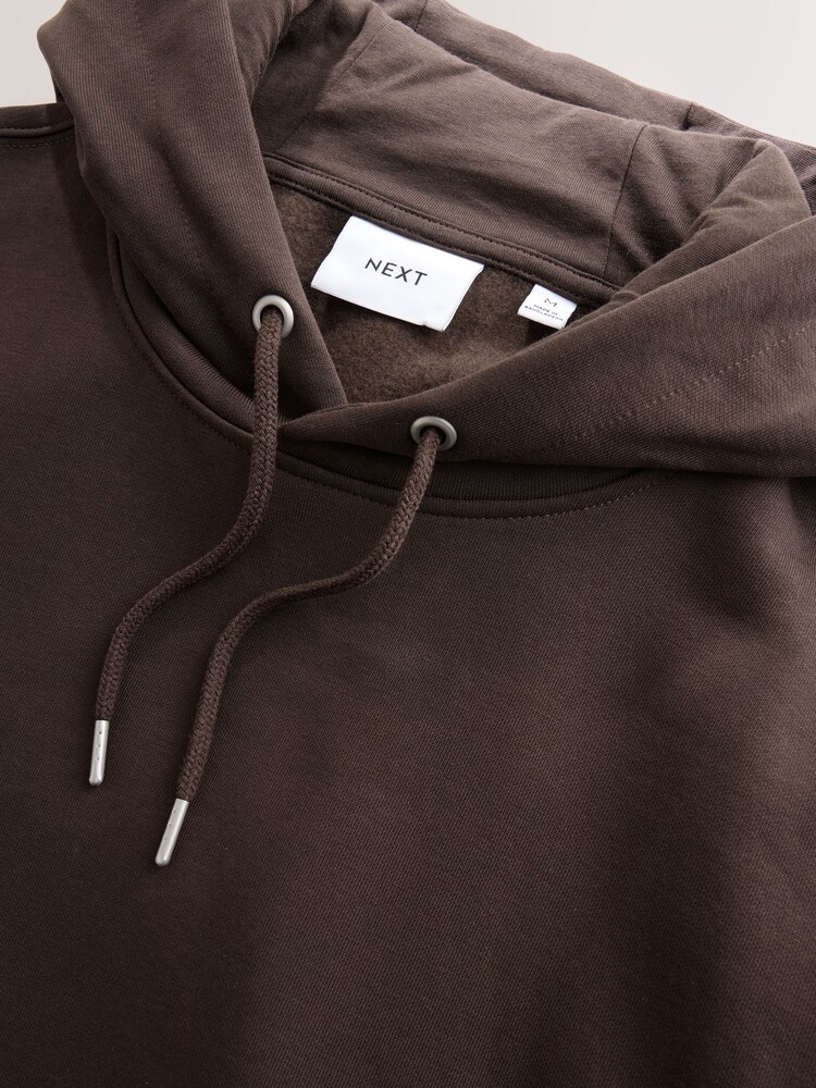 Brown Regular Fit Cotton Rich Hoodie - Image 8 of 8 Brown Regular Fit Cotton Rich Hoodie - Image 8 of 8