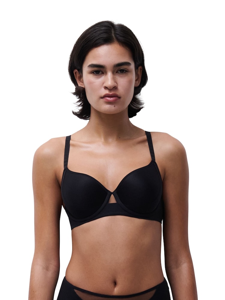 Chantelle Black Halo Memory Foam Underwired T-Shirt Bra - Image 1 of 3