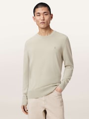 AllSaints Grey Mode Merino Crewneck Jumpers - Image 5 of 7